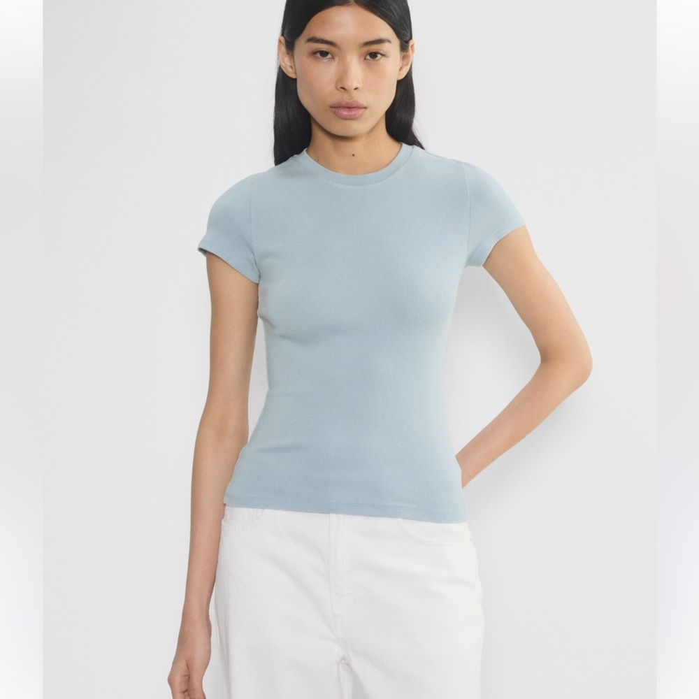 Artzia home stretch t shirt in a gray/lightblue